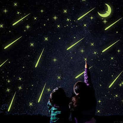 Glow-in-the-Dark Meteor & Star Wall Stickers