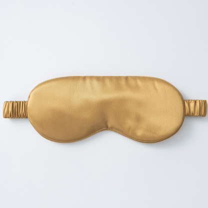 Double-Sided Breathable Light Blocking 100% Mulberry Silk Sleep Mask Gold