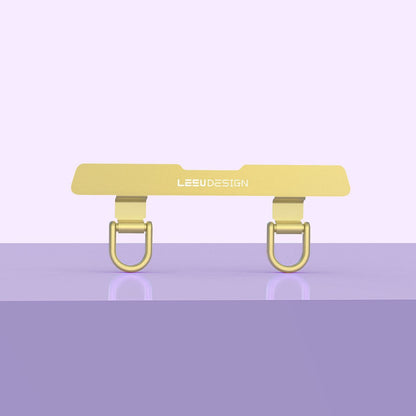 Gold Ultra-Thin 2 Rings Metal Phone Tether Patch
