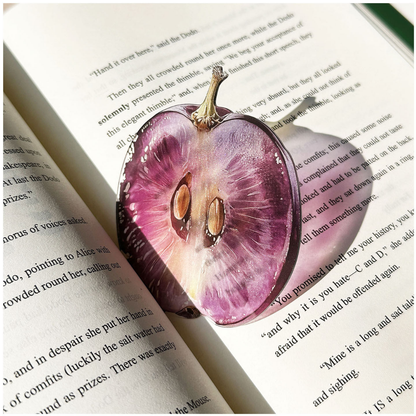 Grape - Future Treasure - Fruit Acrylic Transparent Bookmark