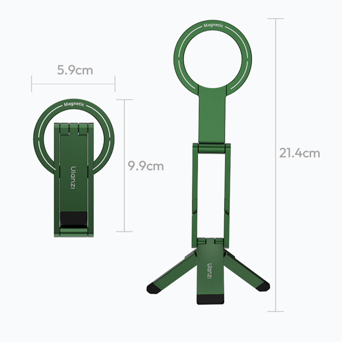Green - MA60 Foldable Magnetic Phone Tripod