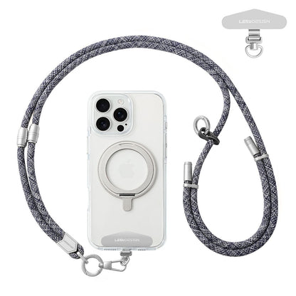 Grey 3-in-1 Adjustable Phone Lanyard