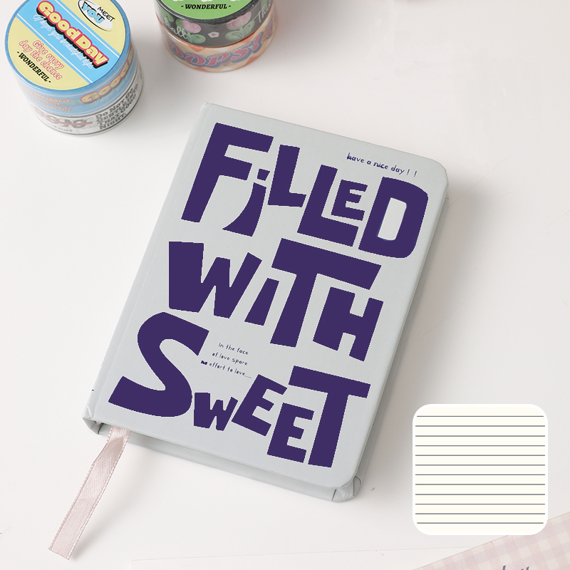 Grey Have a Nice Day Small Notebook