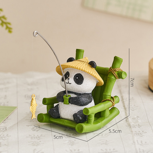 Guanqu Official - Calming Panda Fishing Desktop Decor