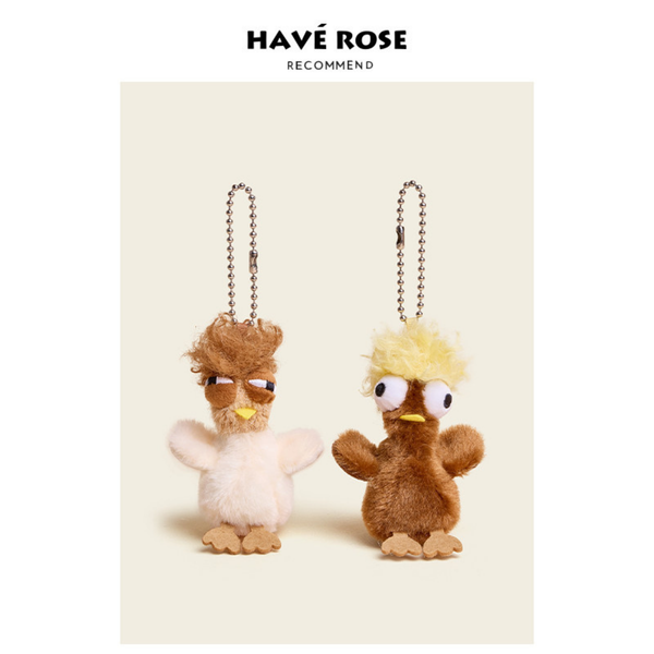 HAVEROSE - Original Magnetic Ugly-Cute Chicken Plush Bag Charm