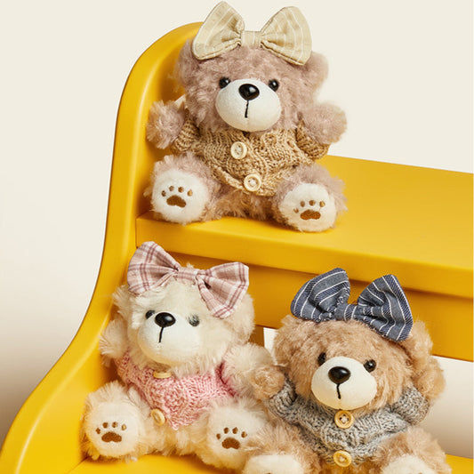 HAVEROSE - Original Teddy Bear with Hair Bow Bag Charm