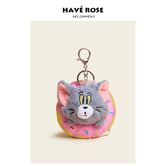 Tom & Jerry Donut Plush Bag Charm