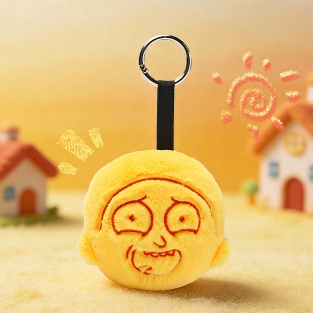 HUGKIS - Morty Monochrome Universe Plush Bag Charm