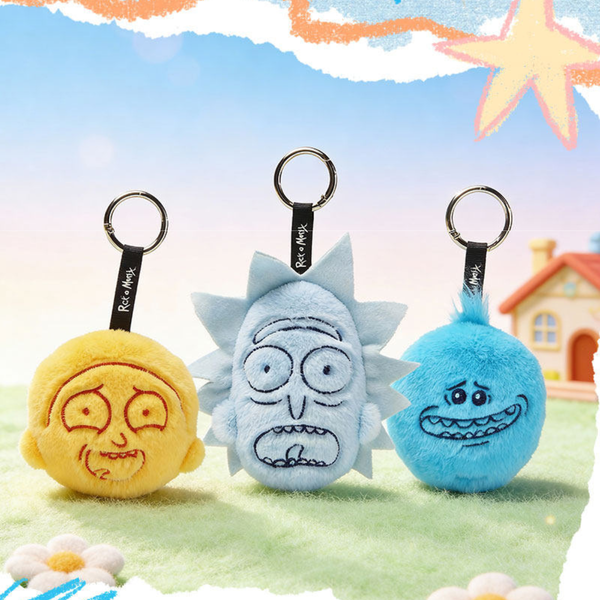 HUGKIS - Rick and Morty "Monochrome Universe" Ciondolo Borsa in Peluche
