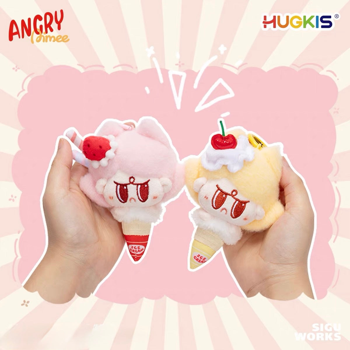 HUGKIS - AngryAimee Ice Cream Plush Bag Charm