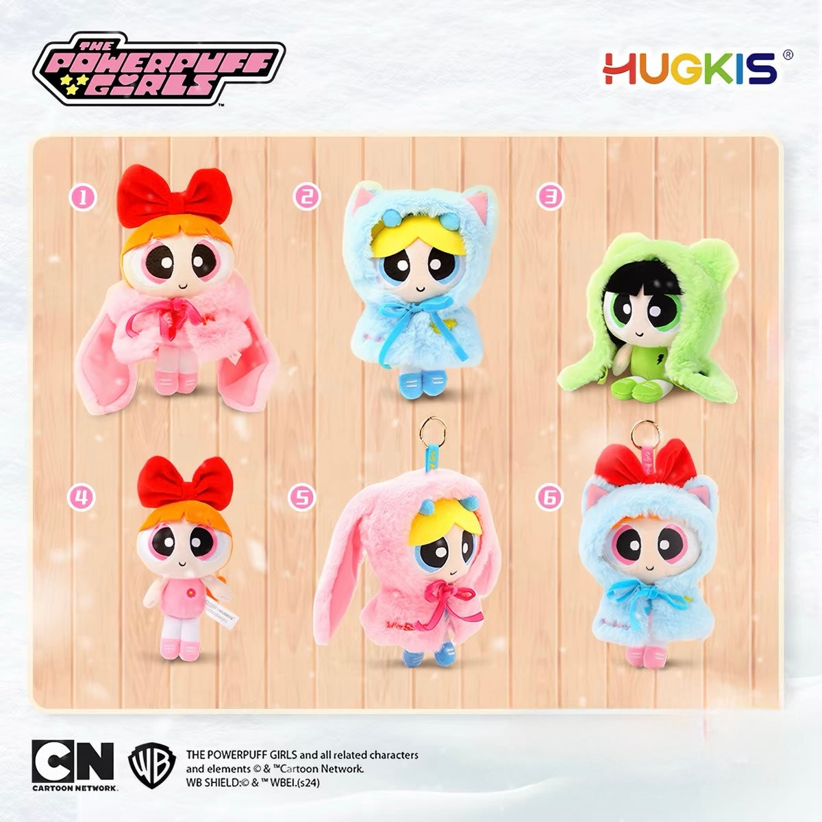 HUGKIS - The Powerpuff Girls Cloak Plush Bag Charm