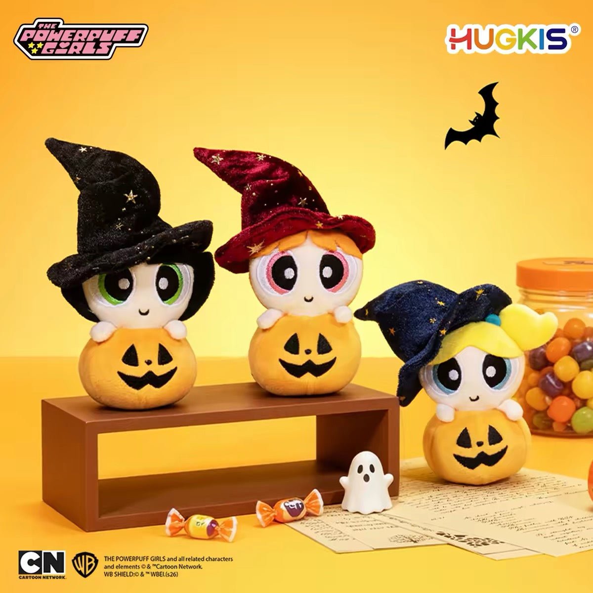 HUGKIS - The Powerpuff Girls Halloween Pumpkin Plush Bag Charm