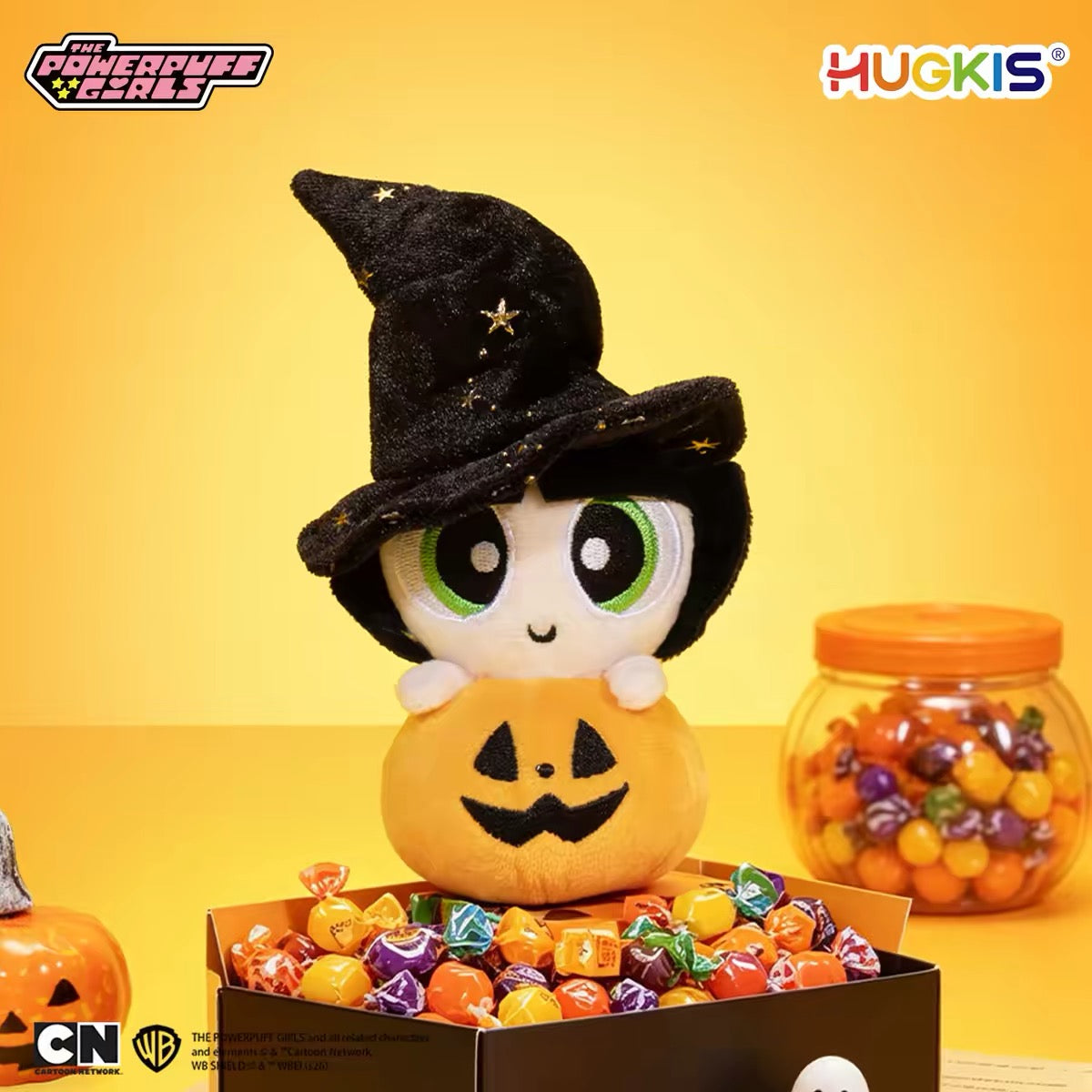 HUGKIS - The Powerpuff Girls Halloween Pumpkin Plush Bag Charm