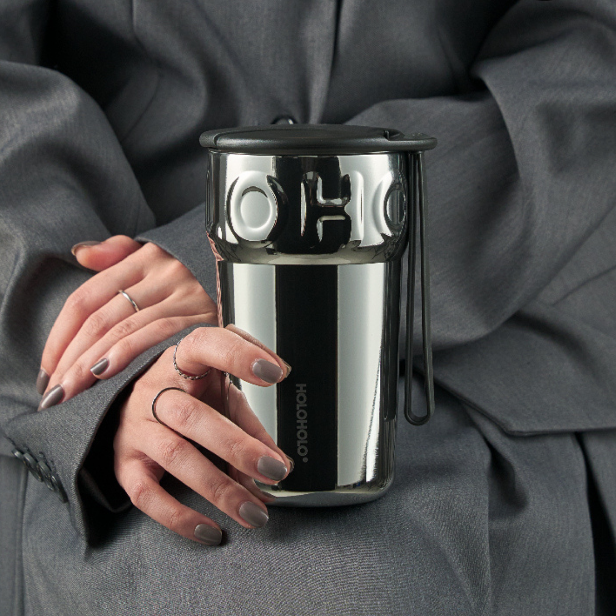 316 Stainless Steel Travel Mug with Ceramic Liner 390ml