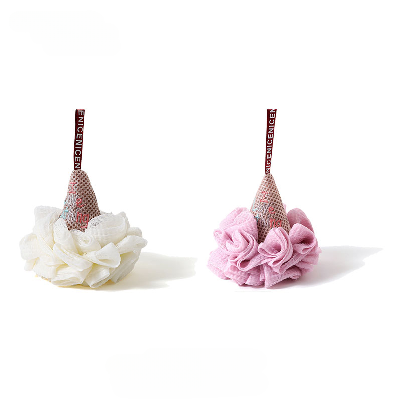 Icecream Bath Ball White & Pink