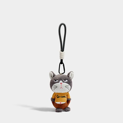 Impatient Cat Plush Bag Charm
