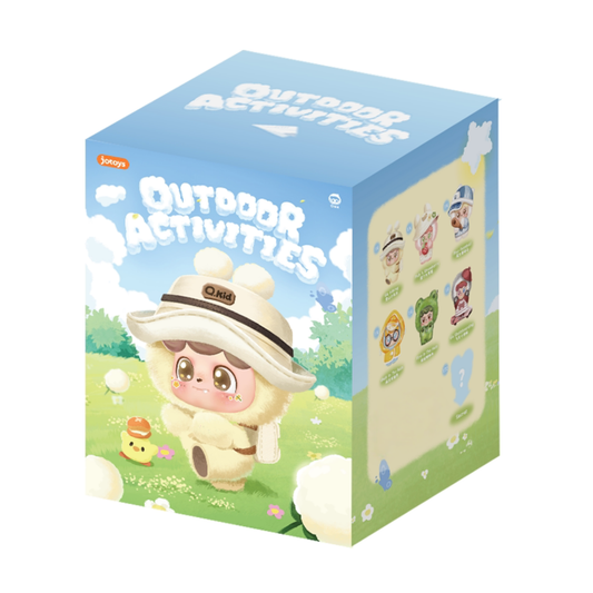 Blind box of 'Outdoor Activities' with Q kid character.
