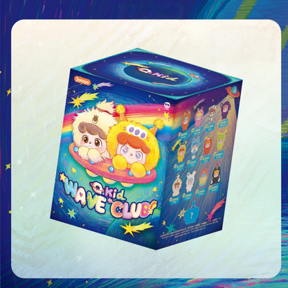 Colorful box with Q kid characters. The theme is Wave Club.