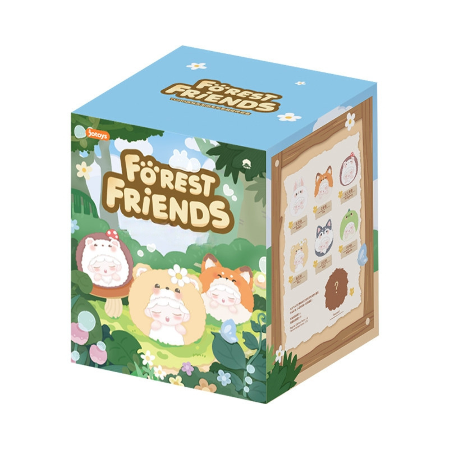 Blind Box of YUMO 'Forest Friends' with  animal characters.background