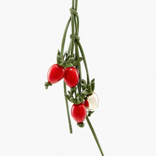 JiangXin Manual Studio Unique Resin Bag Charm Pendant  Cherry Tomatoes