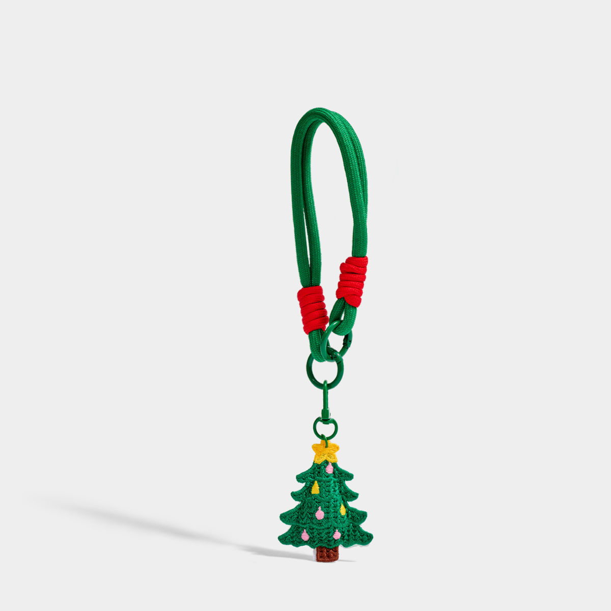 Knitted Christmas Tree Bag Charm