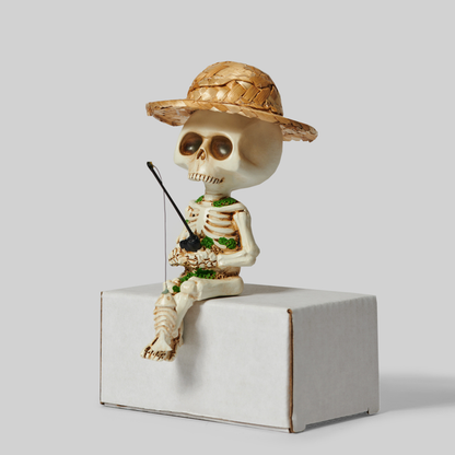 Creative Skeleton Fishing Small Desk Ornament