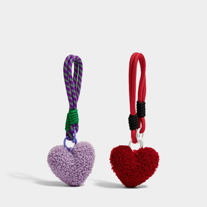 Original Minimalistic Heart Plush Bag Charm Combo