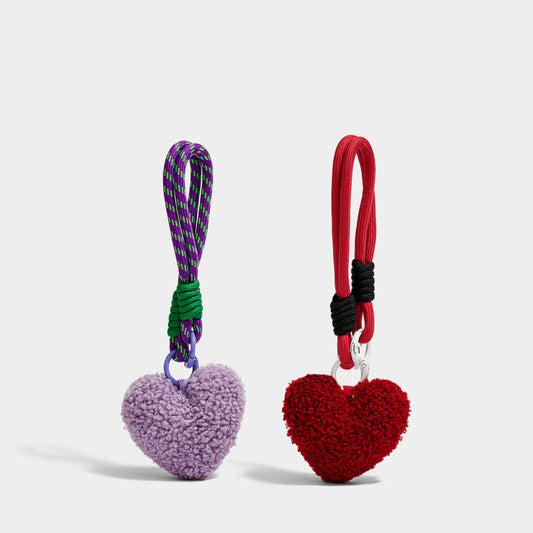Original Minimalistic Heart Plush Bag Charm Combo