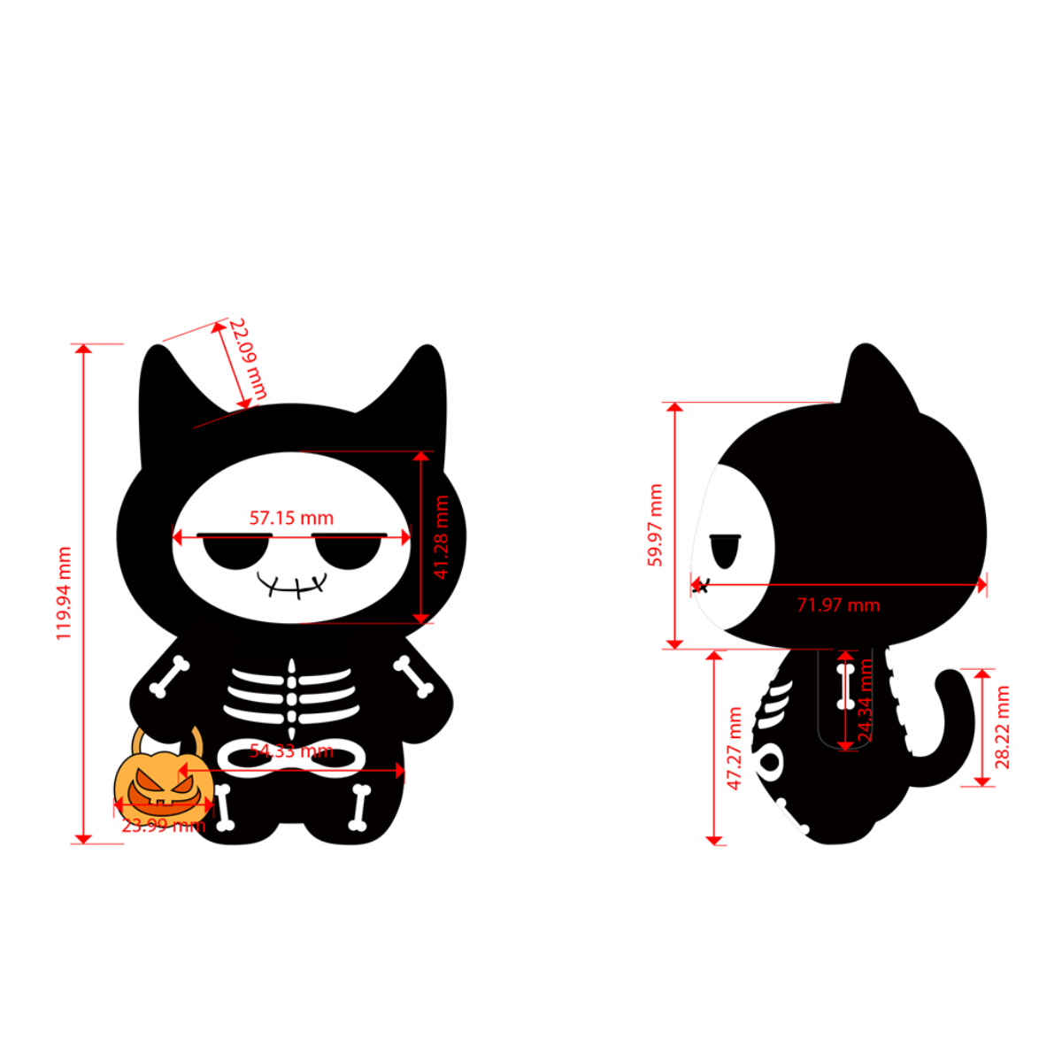 Pre-Sale - KOKO the Skeleton Plush Bag Charm