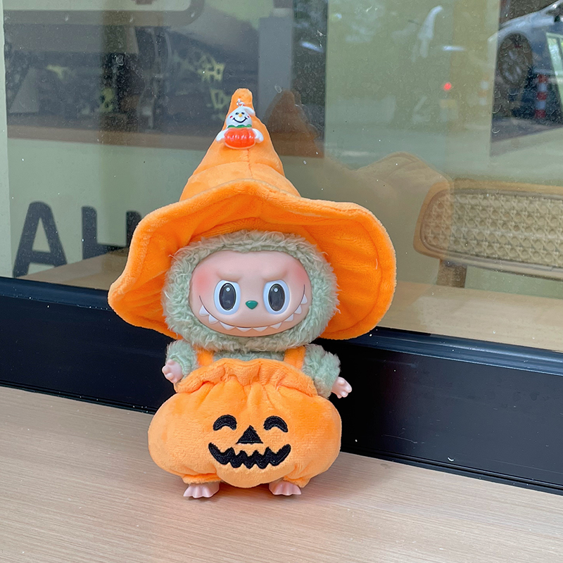 Genuine Labubu Happy Halloween Party Series-Sitting Pumpkin Vinyl Plus Genuine Labubu Happy Halloween Party Series-Sitting Pumpkin Vinyl Plus