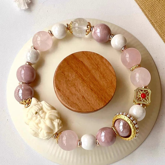 Lama Temple Official Store - Incense Ash Porcelain & Glass Bracelet
