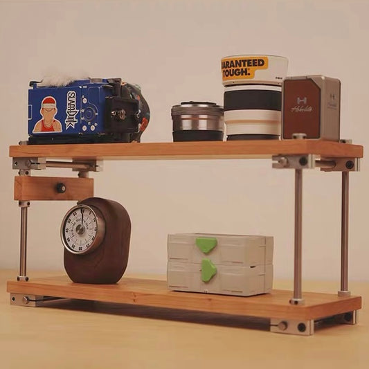 Lanjia Woodworks - Premium Desktop Organiser Cup & Tea Set Storage Rack