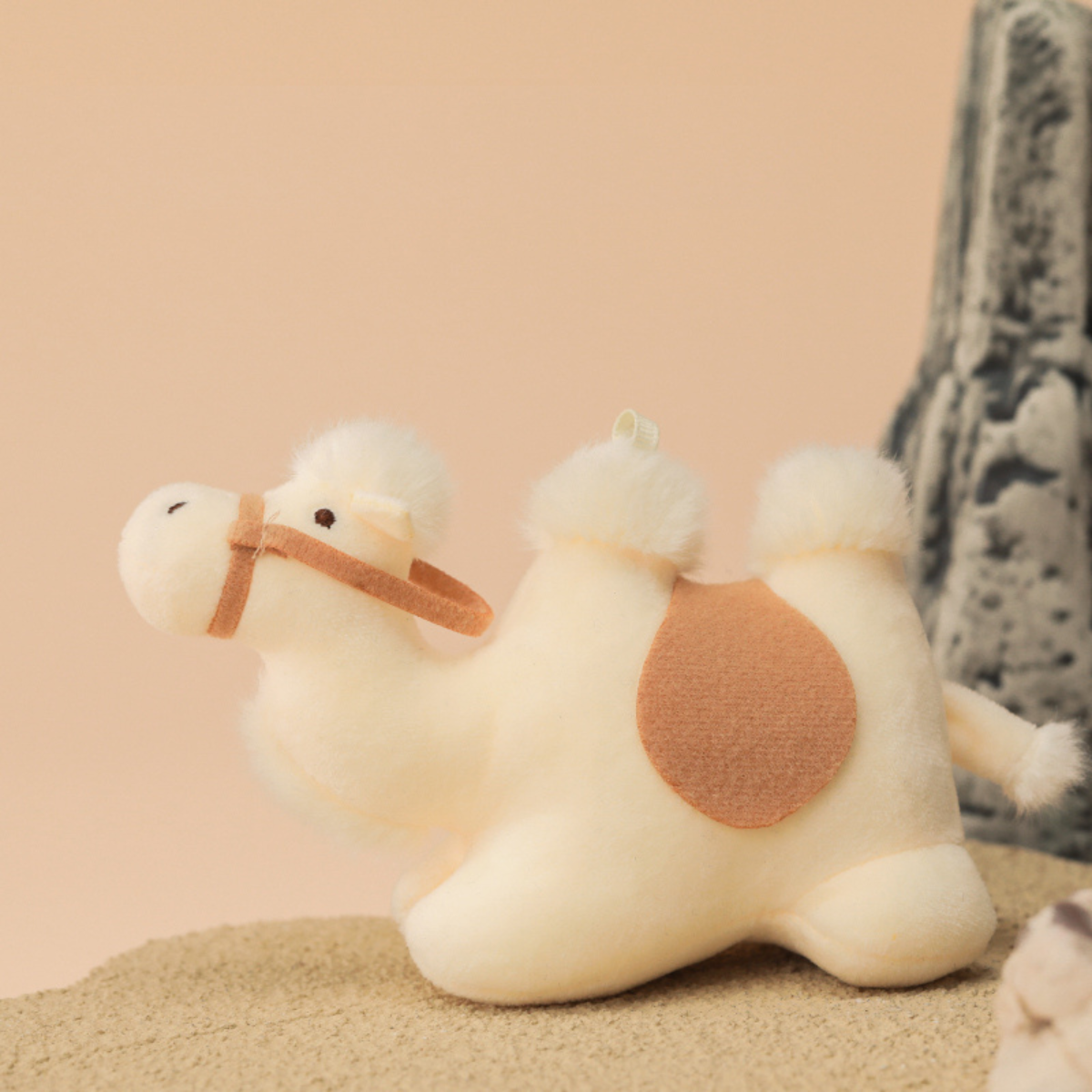 Dunhuang - Camel Plush Bag Charm Large White