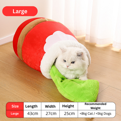Large Christmas Sleeping Bag for Cats & Dogs