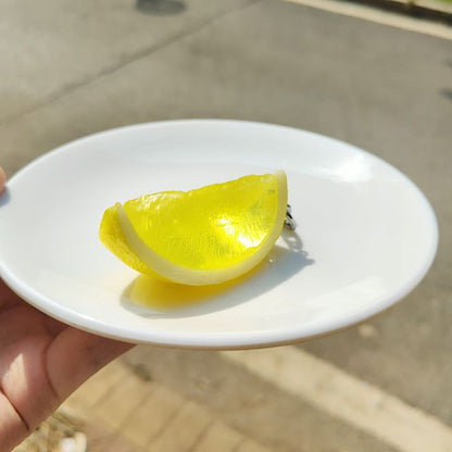 Lemon Wedge Keychain