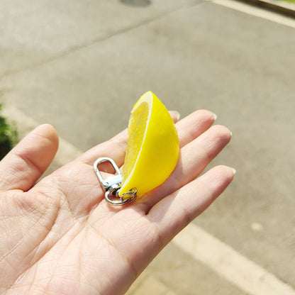 Little Tan Original - Ultra-Realistic Lemon Wedge Keychain
