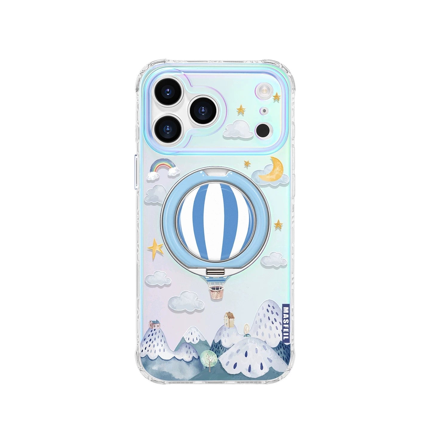 MASFEIL - Hot Air Balloon iPhone Case with 360° Ring Stand