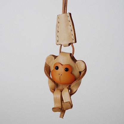 MISKSOLA - Vintage Handmade Leather Animal Keyring