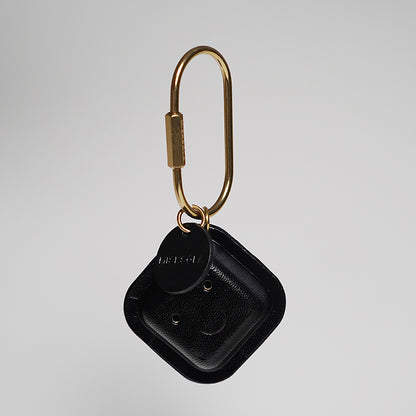 MISKSOLA - Vintage Smiley Face Leather Keyring