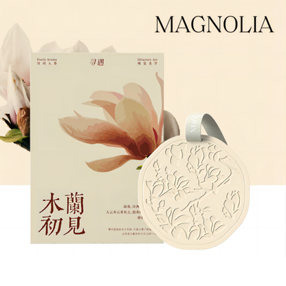 Magnolia Scented Plaster Hanging Sachet for Home, Wardrobe & Car