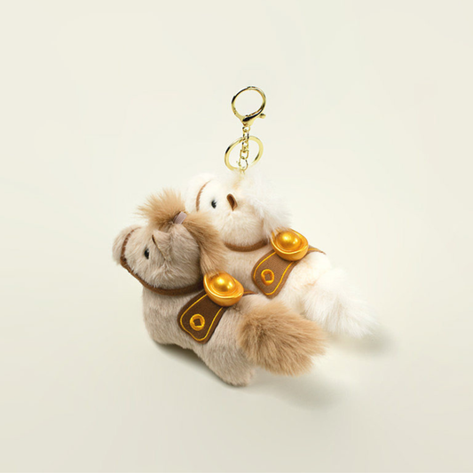 Cute and fluffy Lucky Pony Plush Keychain Bag Charm Cute Toy