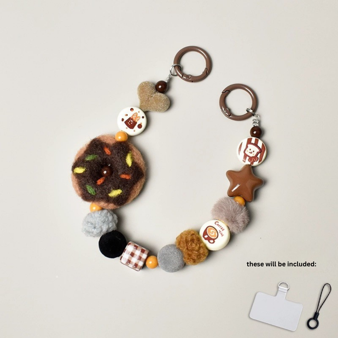 MiWan Box - Handmade Plush Phone Charm Donut Double