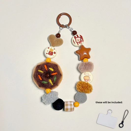 MiWan Box - Handmade Plush Phone Charm Donut SIngle