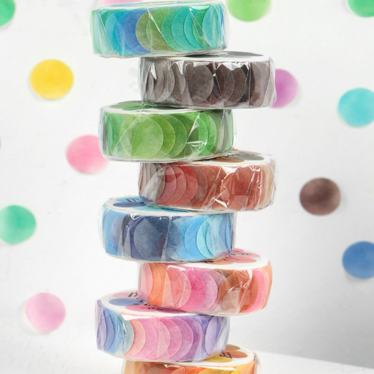 Mini Dots Die-Cut Washi Sticker Roll 100pcs