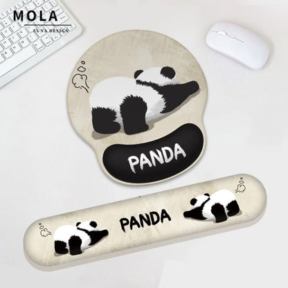 Farting Panda Mouse Pad & Keyboard Pad with Wrist Rest