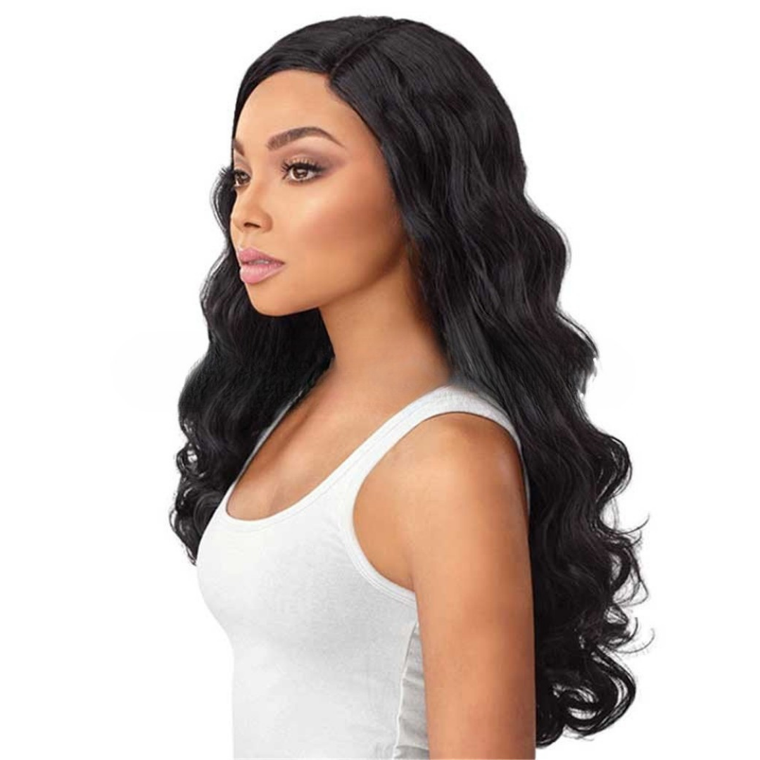 Natural Black 9A Body Wave Human Hair Bundles side look