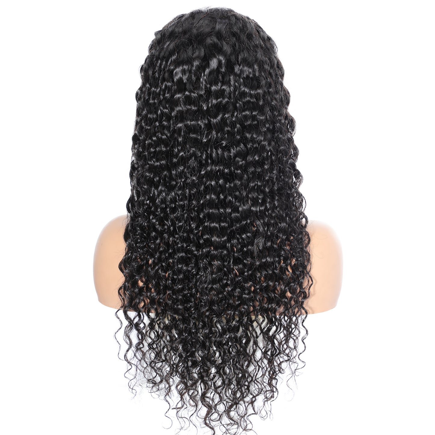 Natural Black Water Wave Lace Wig 100% Real Human Hair back