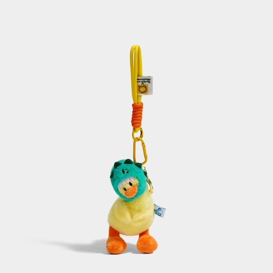 Tilted Head Ugly Cute Duck Plush Bag Charm Green