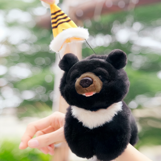 POPGREEN - Asian Black Bear Slap Bracelet Plush