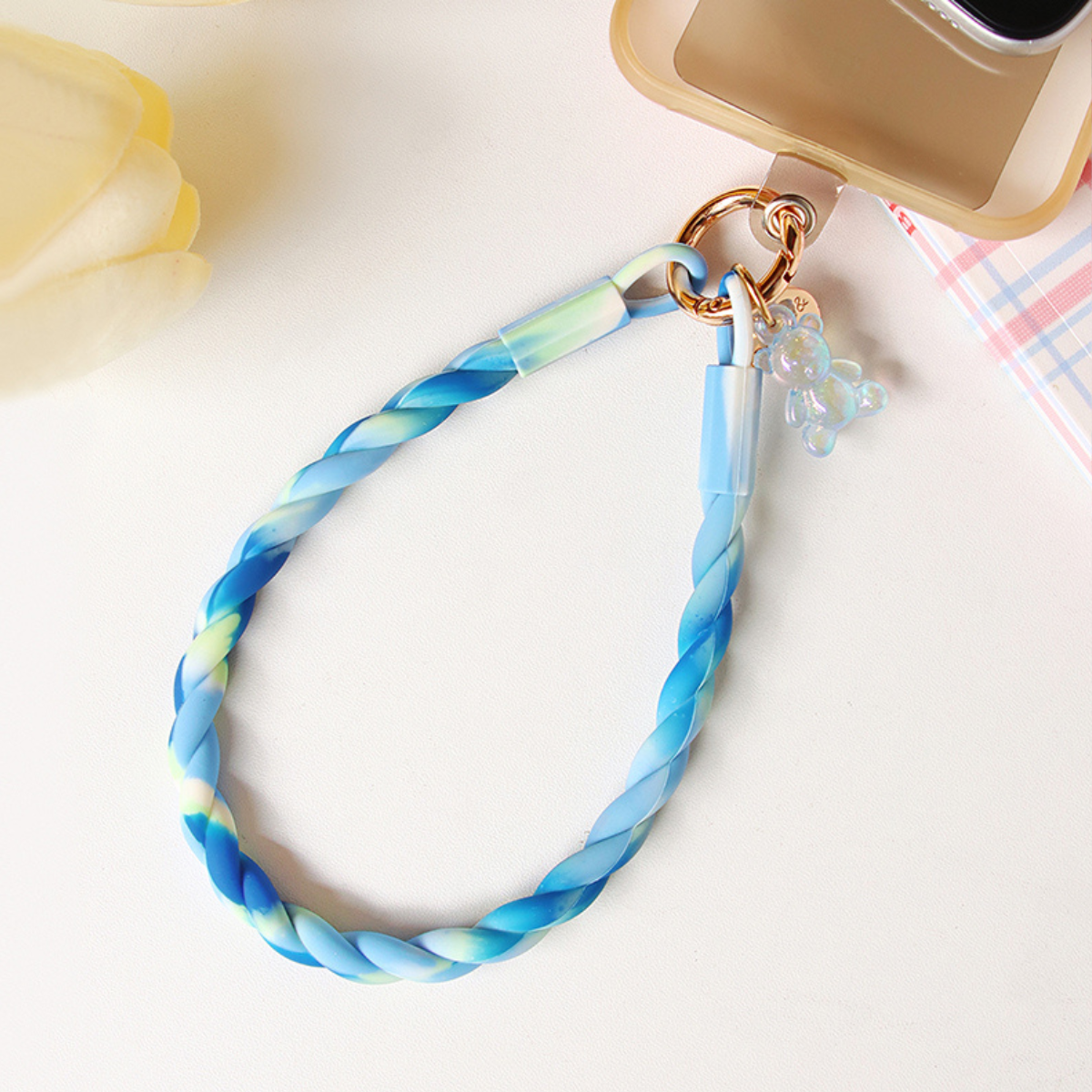 Blue Dreamy Pastel Phone Wrist Strap